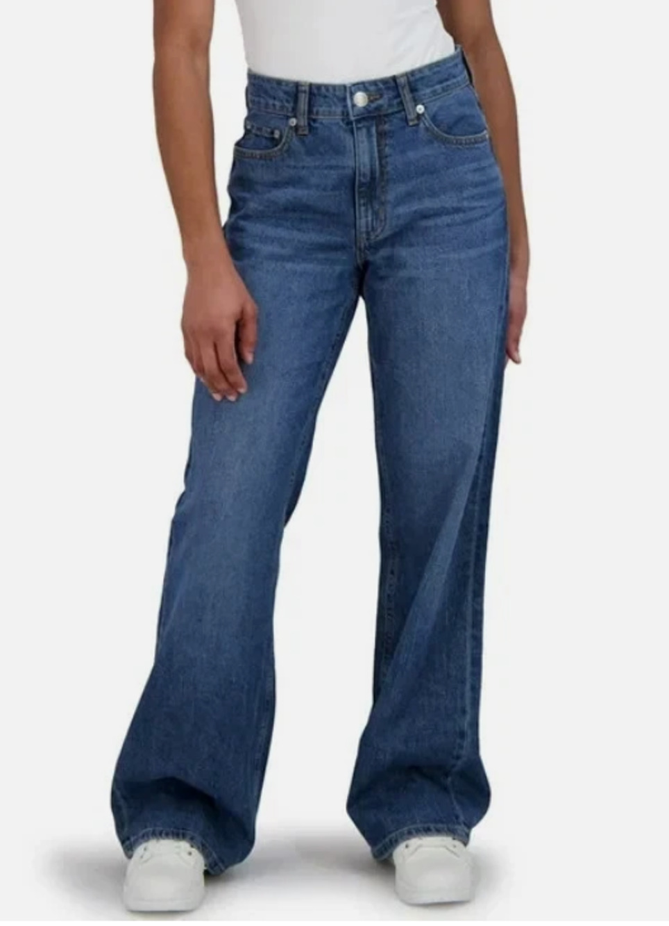Aeropostale Womens High Rise Wide Leg Jean Sz 12 Baggy Western Basic Neutral NWT